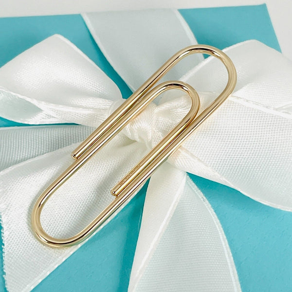 Tiffany & Co Large 14K Gold Paperclip EveryDay Objects Desk Accessory - 1