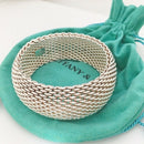 7.5" Medium Tiffany Extra Wide Somerset Mesh Bangle Bracelet-3