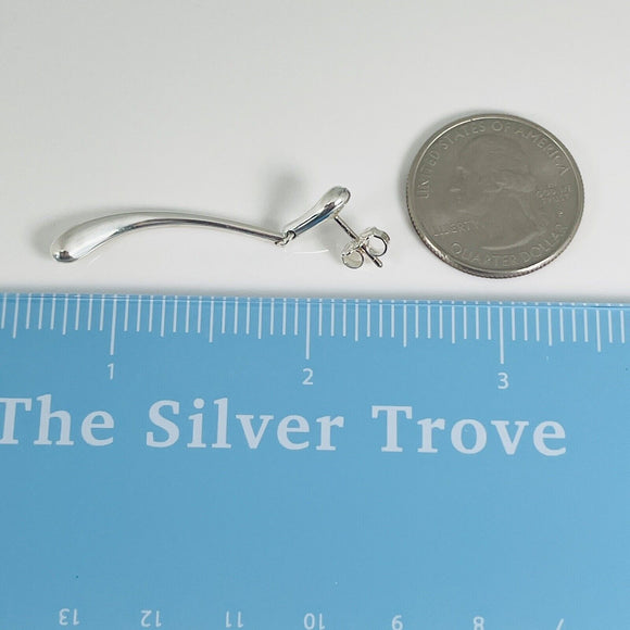 Tiffany & Co Teardrop Earrings Elsa Peretti Drop Elongated Dangle Earrings