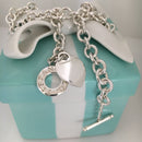 18" Tiffany & Co Heart Tag Toggle Necklace Engravable Blank Heart AUTHENTIC-2