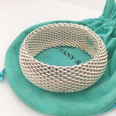 7.5" Medium Tiffany Extra Wide Somerset Mesh Bangle Bracelet-1