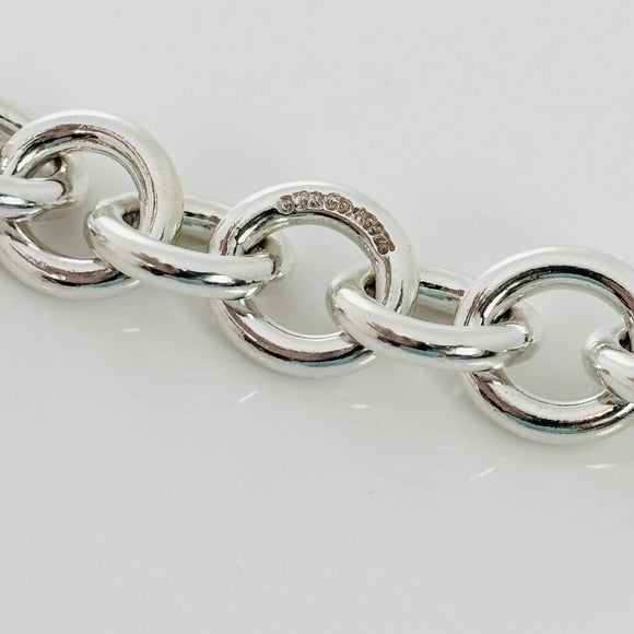 18" Return to Tiffany & Co Heart Padlock Lock Pendant Necklace in Silver