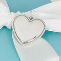 Tiffany & Co Heart Pendant Beaded Edge Milgrain Engravable Pendant or Charm - 2