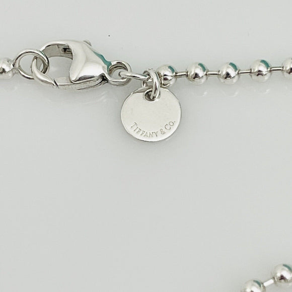 Tiffany Sterling Silver 1837 Whistle Pendant for Coach Teacher Sports Bead Chain