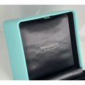 Tiffany & Co Necklace Storage Presentation Gift Box in Blue Leather Lux and AUTHENTIC - 3