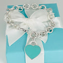 Large 8.5" Return to Tiffany Blue Enamel Heart Tag Charm Bracelet in Silver - 3