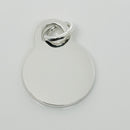 Tiffany & Co Round Tag Blank Engravable Pendant or Charm in Silver Engraving-3