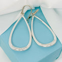 Tiffany & Co Large Open Teardrop Hook Earrings in Sterling Silver - 3