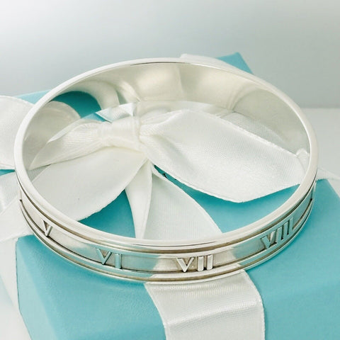 8" Tiffany & Co Atlas Bangle Bracelet Wide in Sterling Silver - 0