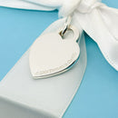 Tiffany & Co Sterling Silver Engravable Blank Heart Tag Charm or Pendant GENUINE-3