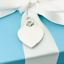 Tiffany & Co Sterling Silver Engravable Blank Heart Tag Charm or Pendant GENUINE-5