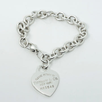 8" Medium-Large Please Return to Tiffany New York Heart Tag Charm Bracelet