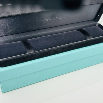 Tiffany Black Suede Leather Watch or Bracelet Presentation Storage Blue Gift Box