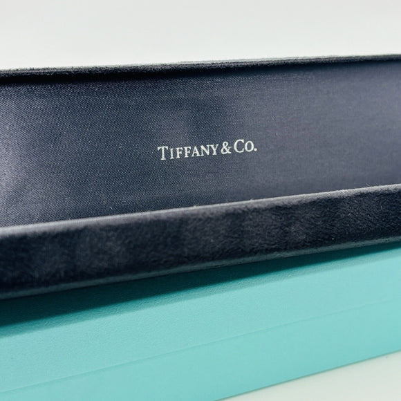 Tiffany Black Suede Leather Watch or Bracelet Presentation Storage Blue Gift Box