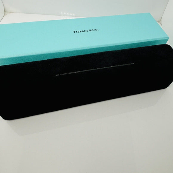 Tiffany Black Suede Leather Watch or Bracelet Presentation Storage Blue Gift Box