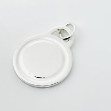Tiffany Round Groove Circle Tag Pendant or Charm Paloma Picasso in Silver