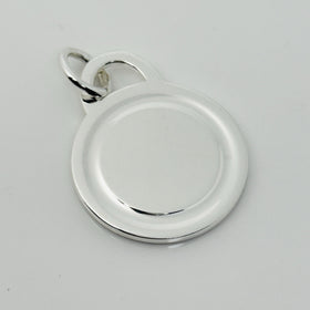 Tiffany Round Groove Circle Tag Pendant or Charm Paloma Picasso in Silver - 0