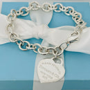 8.75" Please Return to Tiffany Large Heart Tag Charm Bracelet Plus Size-2