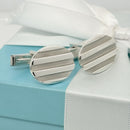 Tiffany & Co Oval Groove Cufflinks in Sterling Silver-1