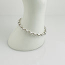 7" Tiffany & Co Sterling Silver Large Oval Rolo Round Link Chain Bracelet-3