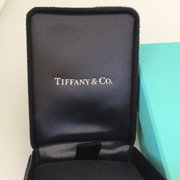 Tiffany & Co Necklace Storage Presentation Black Suede Box and Blue Gift Box - 0