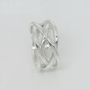 Size 11.5 Tiffany & Co Braided Celtic Knot Weave Ring in Silver Mens Unisex-3
