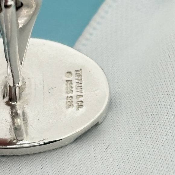 Tiffany & Co Oval Groove Cufflinks in Sterling Silver