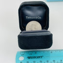 Tiffany & Co Empty Ring Box Black Suede Leather Presentation Storage Jewelry Box-2