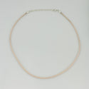 17.5" Tiffany & Co Sterling Silver  and Pink Rubber Necklace - 2
