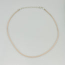 17.5" Tiffany & Co Sterling Silver  and Pink Rubber Necklace-2