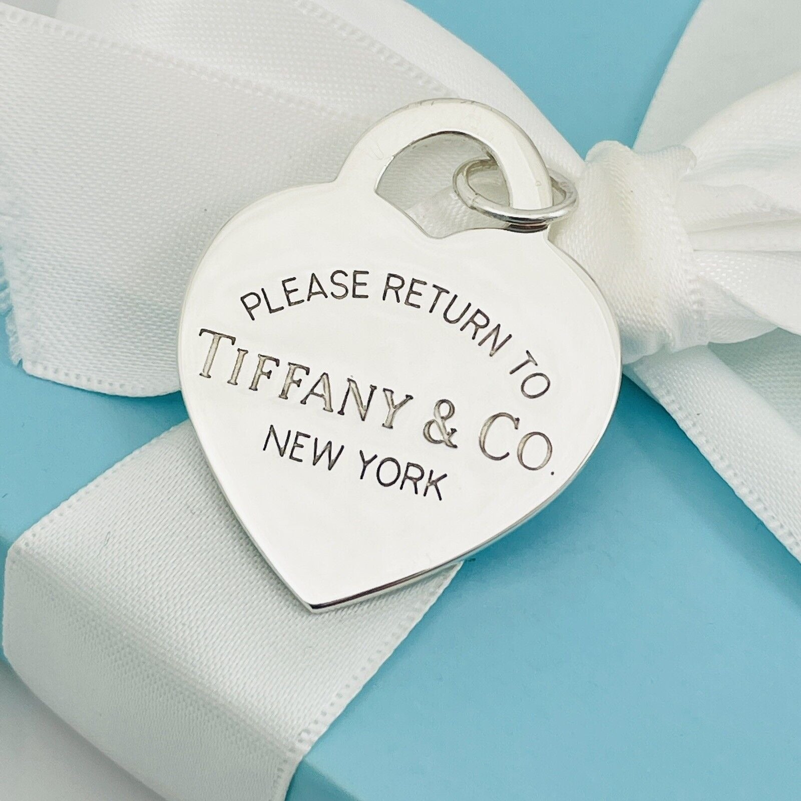 Jumbo Extra Large Please Return to Tiffany & Co Heart Tag Pendant or Charm