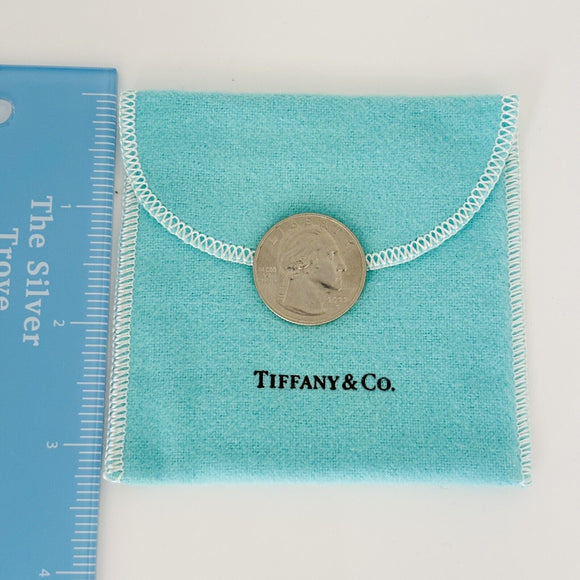 Tiffany & Co Anti-Tarnish Blue Felt Empty Pouch 3.25" x 3.25"