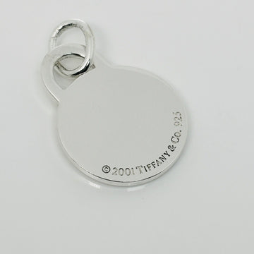 Tiffany & Co Round Tag Blank Engravable Pendant or Charm in Silver Engraving - 0