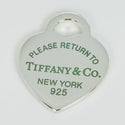 Return to Tiffany Green Enamel Heart Tag Charm or Pendant - 1