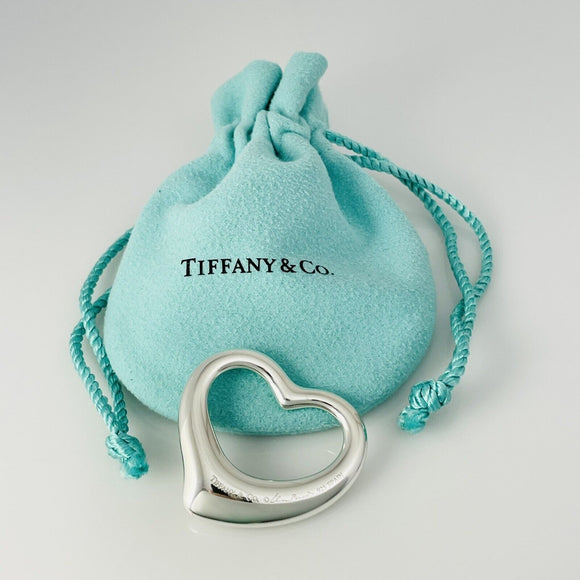 Tiffany Open Heart Pendant XL Extra Large 1.4" 35mm Jumbo by Elsa Peretti