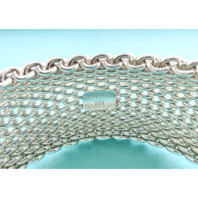 Tiffany Wide Somerset Bracelet Mesh Weave Flexible Bangle in Sterling Silver - 0