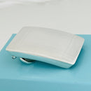 Tiffany & Co Belt Buckle Sterling Silver Engravable Machine Turned Mens Unisex-3