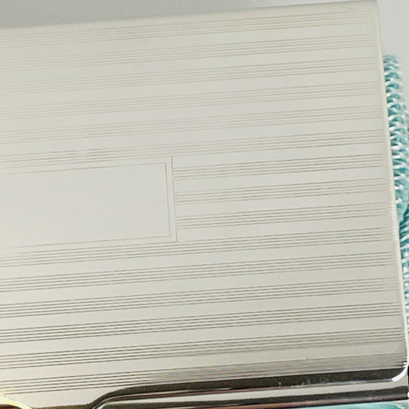 Tiffany & Co Business Card Holder Machined Turned Engravable in Sterling Silver