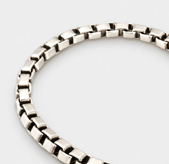 7.75" Tiffany Venetian Link Bracelet in Sterling Silver Mens Unisex