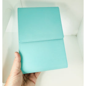 Tiffany Blue Leather Folding Necklace Presentation Blue Gift Storage Pouch - 0