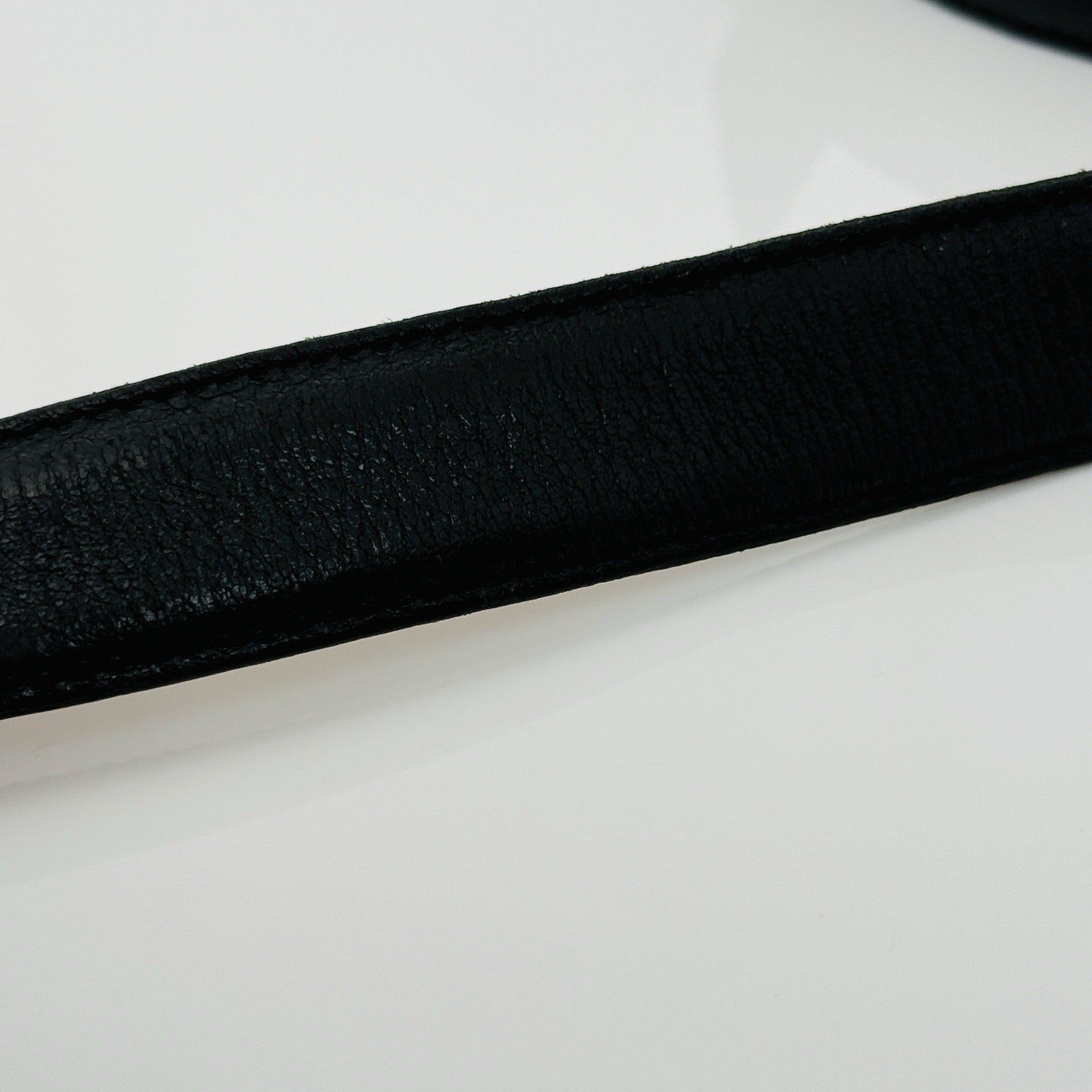 Tiffany & Co Black Leather Calfskin Mens Belt Size 42