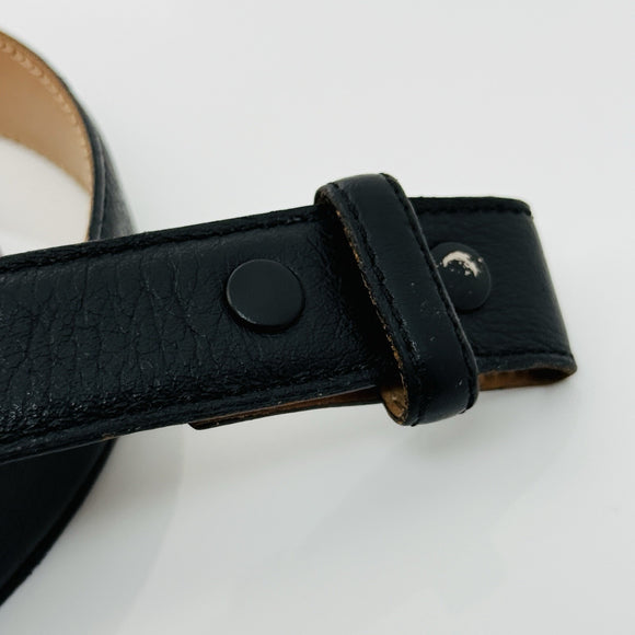 Tiffany & Co Black Leather Calfskin Mens Belt Size 42