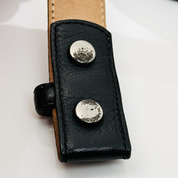 Tiffany & Co Black Leather Calfskin Mens Belt Size 42