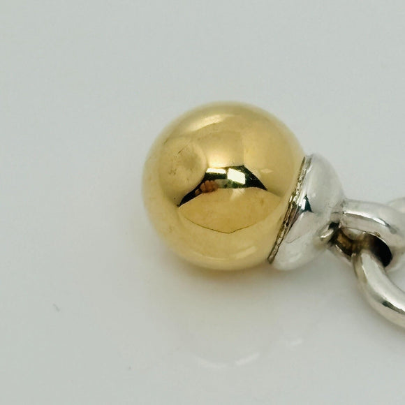 Tiffany Gold Fascination Ball Charm or Pendant in Yellow Gold and Silver