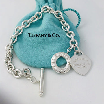 8.5" Please Return to Tiffany & Co Heart Tag Toggle Charm Bracelet - 0