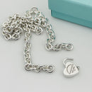 Return to Tiffany & Co Heart Padlock Lock Pendant Necklace in Sterling Silver-6