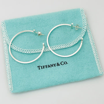 Tiffany T Wire Smile Large Hoop Earrings in Sterling Silver