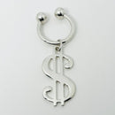RARE Tiffany & Co Dollar Sign Key Ring Chain in Sterling Silver Currency Code-1