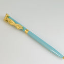 Tiffany Blue Purse Pen with Gold Bow Blue Ink WORKS - 6
