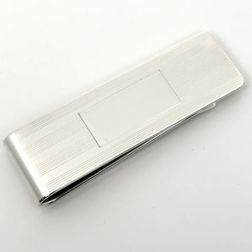 Tiffany & Co Machine Turned Pin Stripe Engravable ID Money Clip in Silver - 0